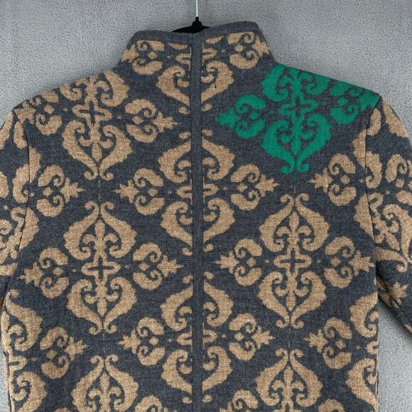 Neve Merino Wool Cardigan Knit Sweater Womens XS Gray Green Boho Cottagecore - Picture 6 of 16